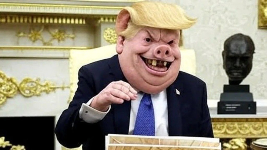 Gavin Newsom memanggang ‘babi’ Trump dalam kesibukan meme yang dihasilkan AI setelah presiden mengecam jurnalis