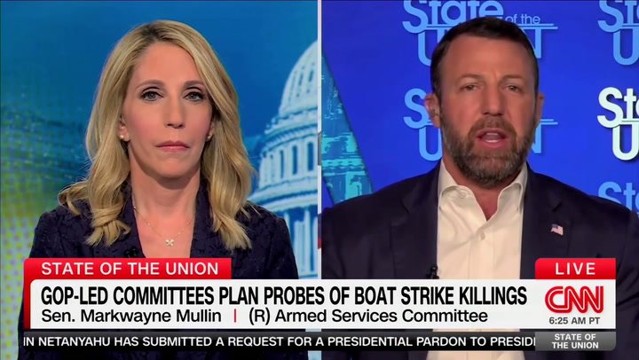 Senator Oklahoma Markwayne Mullin mengkritik pembawa acara CNN karena terlalu membesar-besarkan potensi kejahatan perang yang dilakukan militer AS.
