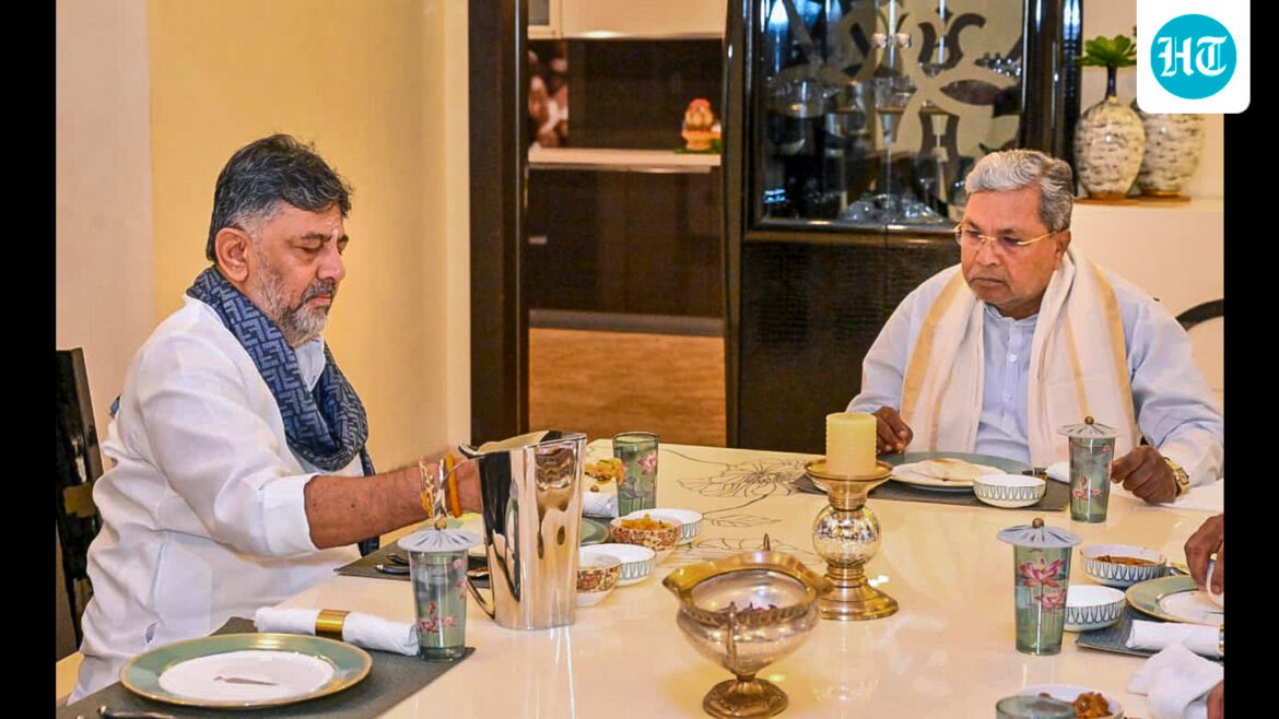 CM menikmati hidangan yang sesuai dengan cita rasa Mysore: DKS setelah pertemuan