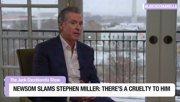 Gavin Newsom merangkum Stephen Miller dengan dua kata brutal